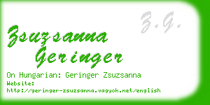 zsuzsanna geringer business card